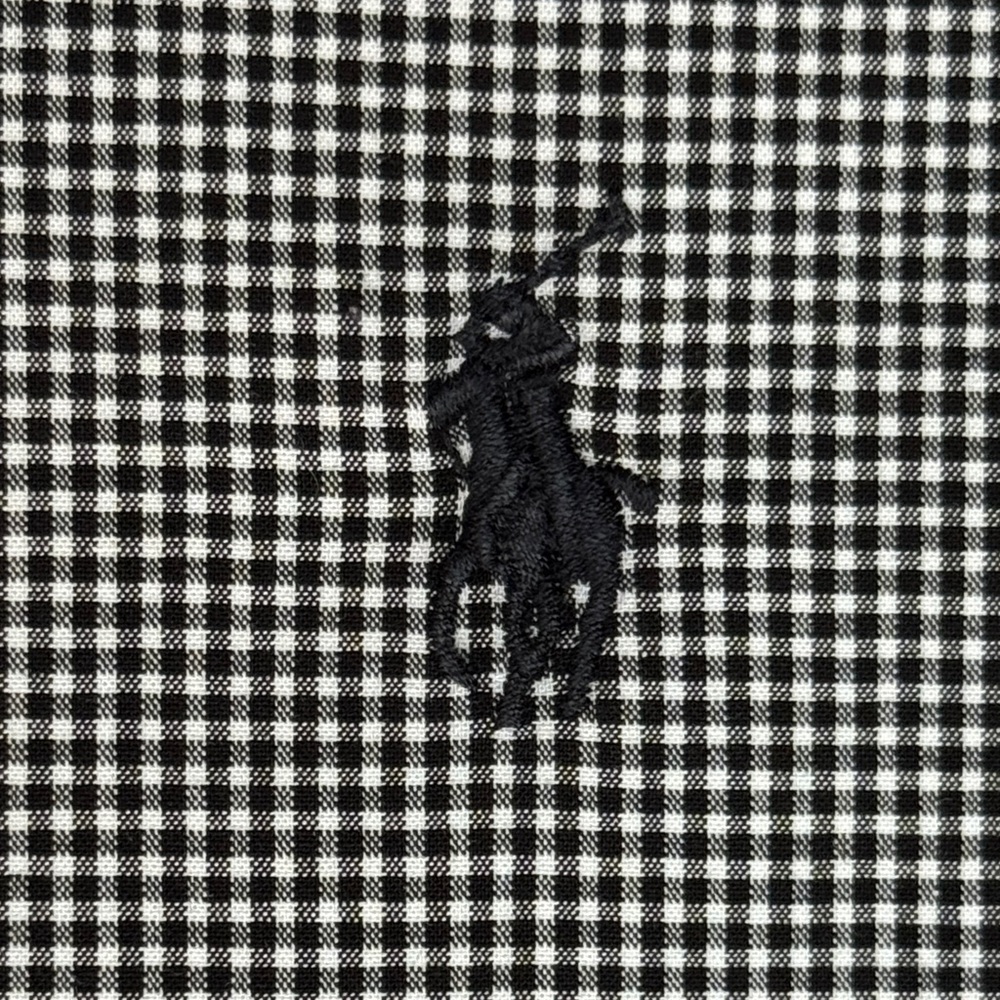 Ralph Lauren Men's Black and White Microcheck Button-Down Shirt sz XXL - Picture 4 of 11